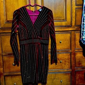 Velvet sparkly party dress, NWOT, size M.